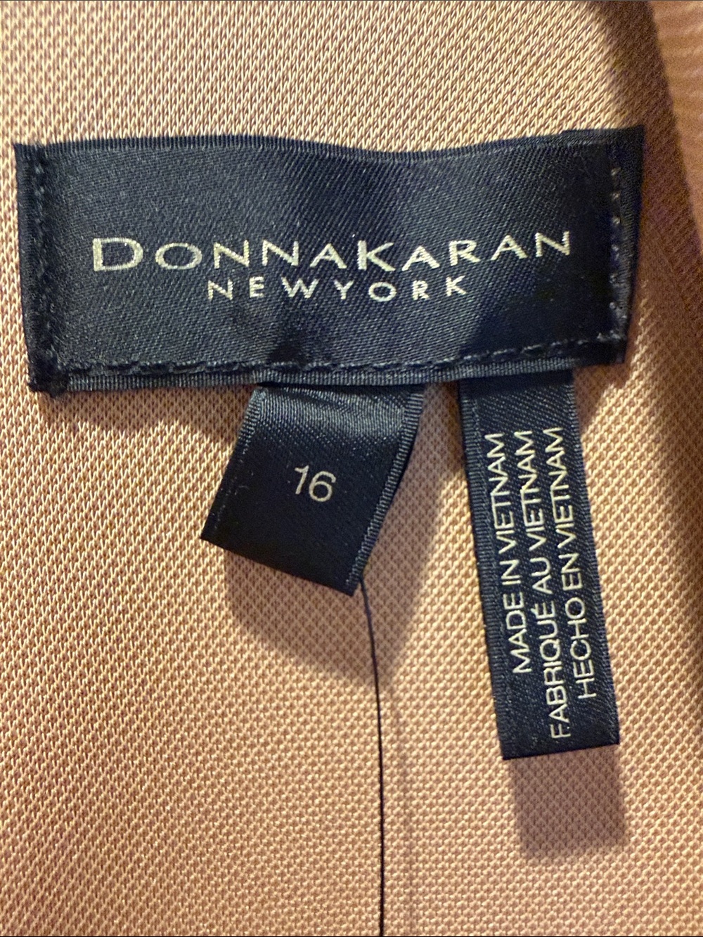 Donna Karan Camel Midi Sheath Dress with Brown Belt - Picture 2 of 4